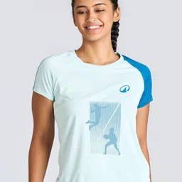 PERFLY By Decathlon Women Graphic Printed Round Neck T-shirt-image-53