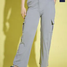 DIMPY GARMENTS Women Pack Of-2 Relaxed High-Rise Cargos Trousers-image-136
