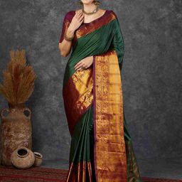 HERE&NOW Zari Pure Silk Saree-picture-18