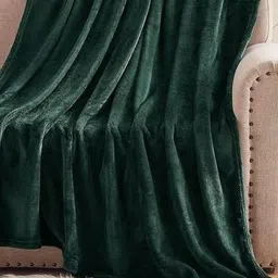 BREVARD Green Woollen 300 GSM Single Bed Blanket-image-87