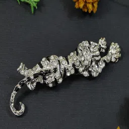 ADORN Silver-Toned Plated Metal Brooch-picture-4