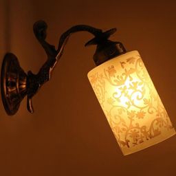 SOMIL White Glass Cylinder Printed Wall Lamps-picture-6