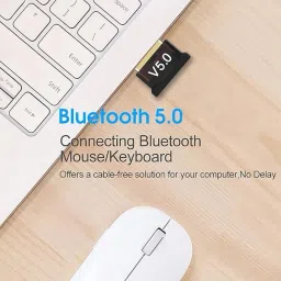 RAREGEAR USB Bluetooth 5.0 Adapter Receiver High Speed Dongle For Pc And Laptop USB Adapter image 3