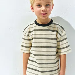 H&M Loose-Fit Jacquard T-shirt-image-86
