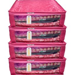 Ajabh Pink Set of 4 Regular Drawer Organiser Organisers-51