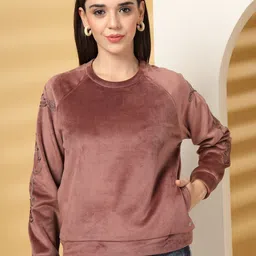 Juelle Women Solid Long Sleeves Regular Sweatshirt-image-62