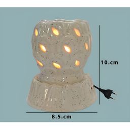 PEEPALCOMM 3Pcs White Electric Leaf Round Diffuser With Jasmine Aroma Oils - 10ml Each image 2