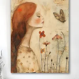 Art Street Brown & Beige 1 Piece Canvas Abstract Wall Paintings-image-77