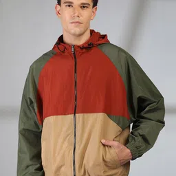 Mast & Harbour Men Hooded Colourblocked Windcheater Tailored Jacket-picture-42