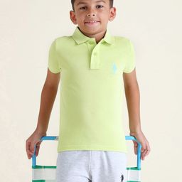 U.S. Polo Assn. Kids Boys Pique Brand Logo Polo Pure Cotton T-shirt-picture-31