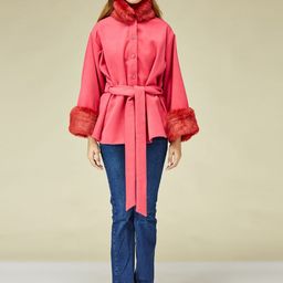 BETRUE Women Geometric Colourblocked Cotton Longline Tailored Jacket-image-7