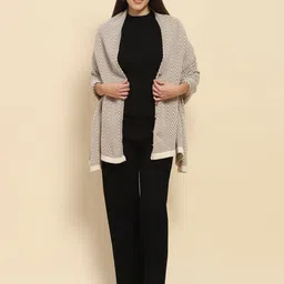 Global Republic Printed Tie-Up Neck Shrug image 4
