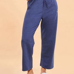Enamor Essentials Mid Rise Relaxed Fit Ankle Length Fur Back Cozy Pant-E405-image-10