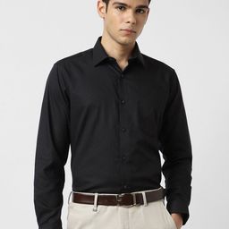 Van Heusen Men Checked Spread Collar Pure Cotton Formal Shirt-image-67