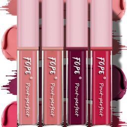 FOPE Set Of 4 Pout Perfect Long Lasting Smudge-Free Liquid Lipstick - 4 ml Each-image-90