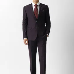 Van Heusen Slim-Fit Notched Lapel Single-Breasted Double Vent Two-Piece Suit-picture-42