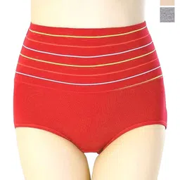 SHREE GANESH FASHION Pack Of 3 High-Rise Hipster Briefs 2076 CR-GR-RD 003 M-image-62