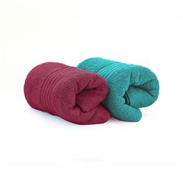 The Happy Pod 2 Piece Turquoise High Absorbent 100% Cotton Bath Towels 380 GSM-image-97