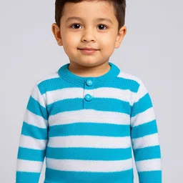 WINDROP SOLUTIONS Kids Striped Woollen Full Sleeves Sweater-picture-42