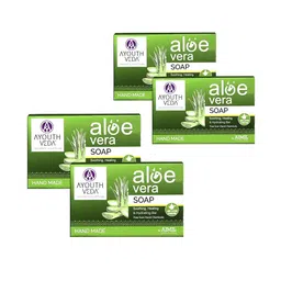 AYOUTHVEDA Set Of 4 Aloe Vera Soap for Refreshed & Hydrated Skin - 100 g Each-picture-32