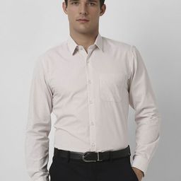 Peter England Men Slim Fit Spread Collar Micro Checked Cotton Formal Shirt-image-73