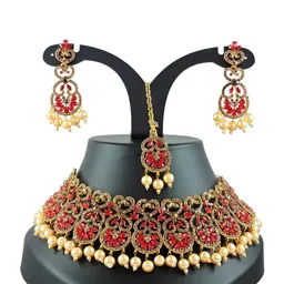 VATSALYA creation Women Red Jewellery Set-image-60