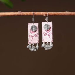 iTokri German Silver Contemporary Shaped Drop Earrings-image-87