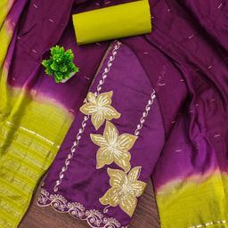 Panzora Embroidered Unstitched Dress Material-image-60