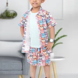 NEW GEN Boys Printed T-shirt and Shirt with Shorts-image-45
