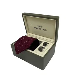 The Tie Hub Men Accessory Gift Set of Tie, Cufflinks Comes with a box-image-17