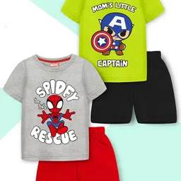 Marvel by Miss and Chief Boys Pack Of 2 Printed T-shirt With Shorts-image-86