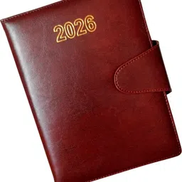 excel PU Leather Finish Hard Bound Executive Notebook Diary 2026 Monthly Planner Regular Diary with Pen Holder (Cover Design may be Different) Ruled 344 Pages-picture-38