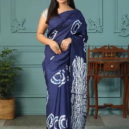 BALOOBI Women Ethnic Motifs Printed Silk Blend Ready to Wear Bhagalpuri Saree-58