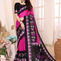 Lookmark Warli Printed Saree-image-0