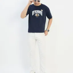 ARRAY Men Printed Drop-Shoulder Sleeves T-shirt image 5