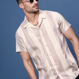 SHOWOFF Men Standard Opaque Striped Casual Shirt-image-36