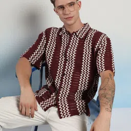 Stylecast X Kotty Men Relaxed Multi Stripes Striped Spread Collar Casual Shirt-image-74