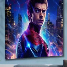 Livin'luxe Blue & Pink Spider Man Canvas Wall Art-image-18