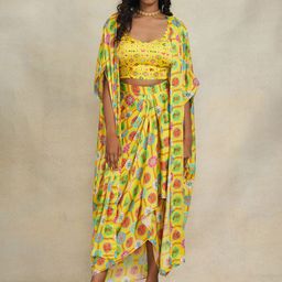 Gulabo by Abu Sandeep Printed Swimwear Cover Up Sarong-picture-12
