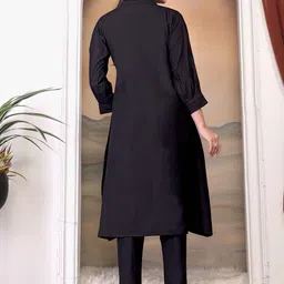 HETVI CREATION Printed A-Line Flared Kurta With Trousers image 3