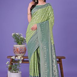 KALINI Ethnic Motifs Woven Design Zari Saree-picture-17