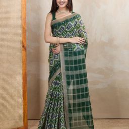 SHANVIKA Women Ethnic Motifs Pure Cotton Saree-10