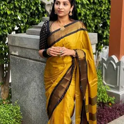 A S CREATION Woven Design Border Pure Silk Kanjeevaram Saree-image-66