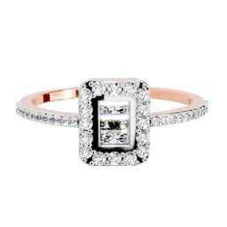 Sparkles Women 14 Kt Rose Gold Lab Grown Diamond Ring 1.49 gm 0.42 Carat-image-32