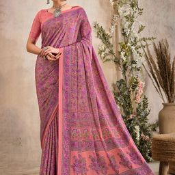 Reboot Fashions Floral Printed Pure Crepe Saree-image-21
