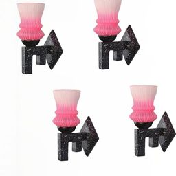 1ST TIME Pink & White 2 Pcs Printed Glass Frustum Shaped Wall Lamps-picture-11