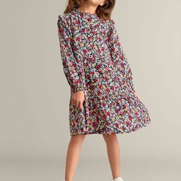 My Milestones Girls Cotton Floral A-Line Dress-image-11