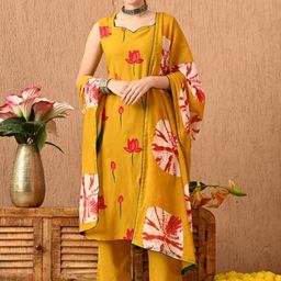 Anouk Rustic Women Floral Printed Regular Kurta with Palazzos & Dupatta-picture-49