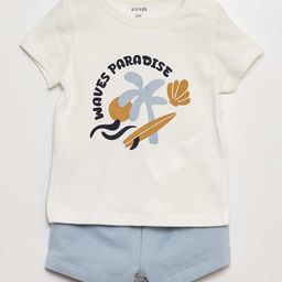 KIABI Boys Printed T-shirt with Shorts-image-14