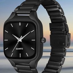SWADESI STUFF Men Dial & Bracelet Style Straps Analogue Watch SDS 158 BLACK 2028-18